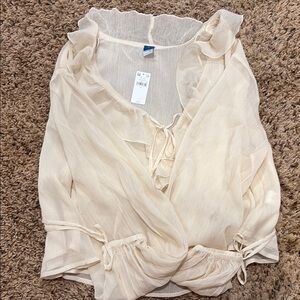 Elegant Cream Women's Top
